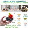 JoyServe Clear Mini Plastic Bowls - (Bulk 50 Pack) 6 Oz Disposable Premium Hard Plastic Dessert Bowls for Serving, Weddings, Catering, Parties, Salsa, Home or Event Party Supplies view 3