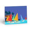 Stonehouse Collection | Colorful Sailboat Note Cards - 10 Boxed Cards & Envelopes - Sailing, Boating (Colorful Sailboats) view 1