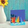 Stonehouse Collection | Colorful Sailboat Note Cards - 10 Boxed Cards & Envelopes - Sailing, Boating (Colorful Sailboats) view 2