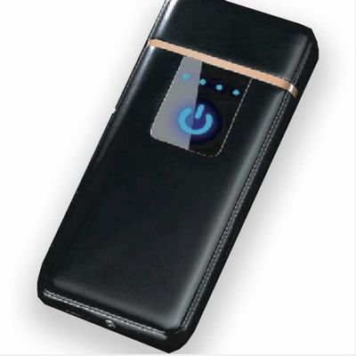 Creative Gifts International Flameless Slim Flip Top Rechargeable Lighter, Matte Black, 2.75" x 1.25" x .25"