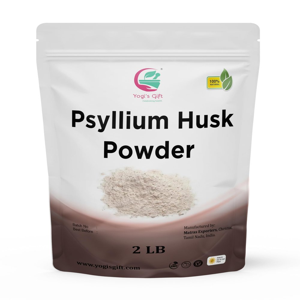 Psyllium Husk Powder 2 lb (32Oz) 98% Purity, Premium Quality, Use for Baking, Cooking and Beverages, 100% Natural Fine Ground, Non GMO by Yogi's Gift