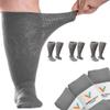 Viasox Gray EasyStretch Diabetic Socks for Men & Women, Non Binding Top, Seamless Toe, Loose Fit, 3 Pack, Large 9-12 view 1