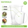 Stock Your Home 16 oz Clear Commercially Compostable Cold Cups (50 Pack), Eco Party Cup, Environmentally Friendly Disposable Sustainable for Water, Wine, Beer Sample view 3