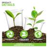 Stock Your Home 16 oz Clear Commercially Compostable Cold Cups (50 Pack), Eco Party Cup, Environmentally Friendly Disposable Sustainable for Water, Wine, Beer Sample view 4