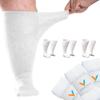 Viasox White EasyStretch Diabetic Socks for Men & Women, Non Binding Top, Seamless Toe, Loose Fit, 3 Pack, Medium 5-9 view 1