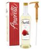 Amoretti - Premium Rose Syrup, 94 Servings Per Bottle (750 ml), with Pump for Flavoring Coffees, Cocktails, and other Beverages, Gluten Free, GMO/GEO Free, Preservative Free view 1