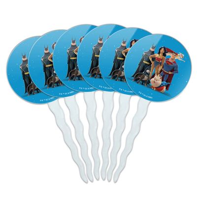DC League of Super Pets Group Cupcake Picks Toppers Decoration Set of 6