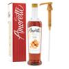 Amoretti - Premium Caramel Syrup, 94 Servings Per Bottle (750 ml), with Pump for Flavoring Coffees, Cocktails, and other Beverages, Gluten Free, GMO/GEO Free, Preservative Free view 1