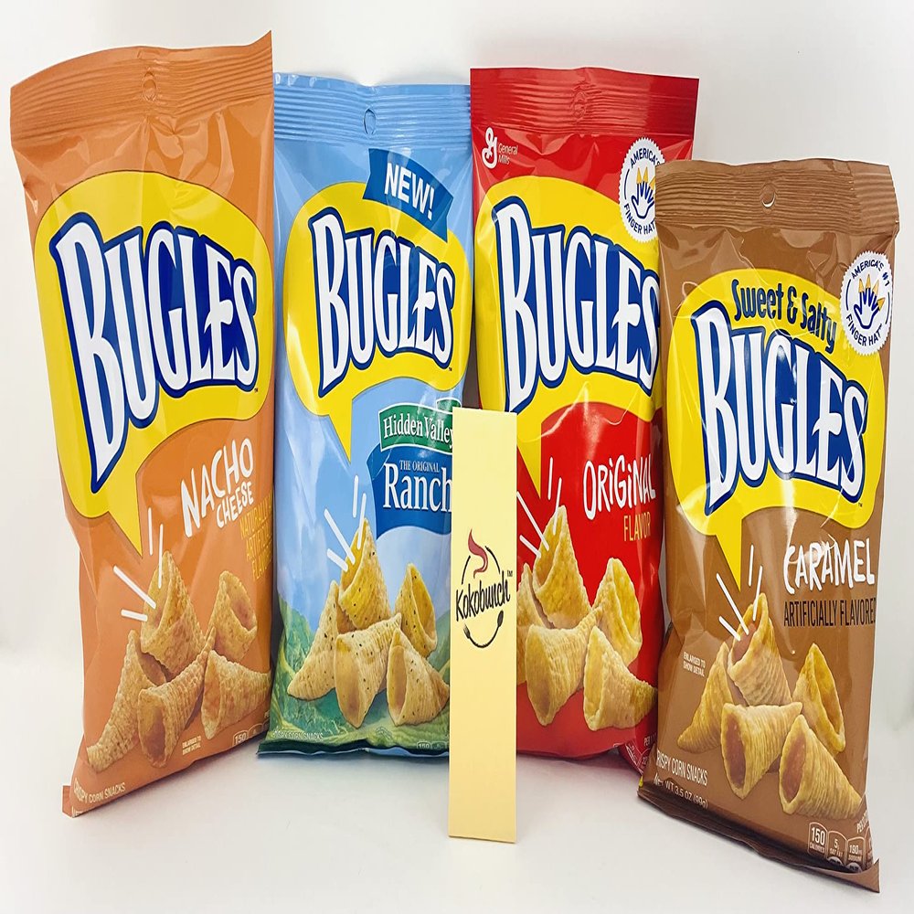 Corn Chips Snacks Variety PACK (Original | Nacho Cheese | Ranch | Sweet and Salty Caramel)