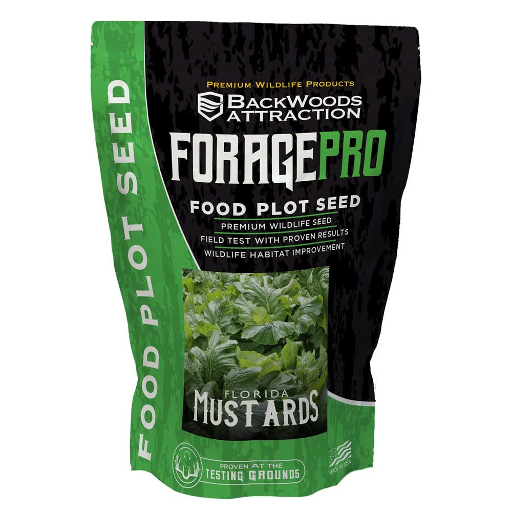 Backwoods Premium Wildlife Products Florida Broadleaf Mustards 5 Pound Bag - Deer Food Plot Seed Mixes, Brassica Food Plot Seed for Deer - Nutritious Clover Seed for Deer & Wildlife
