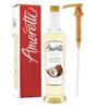 Amoretti - Premium Coconut Cream Syrup, 94 Servings Per Bottle (750 ml), with Pump for Flavoring Coffees, Cocktails, and other Beverages, Gluten Free, GMO/GEO Free, Preservative Free view 1