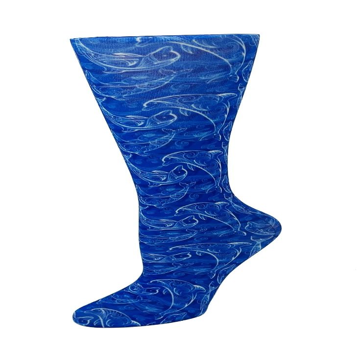 Cutieful Therapeutic Sheer 8-15 mmHg Compression Hosiery - Dolphins
