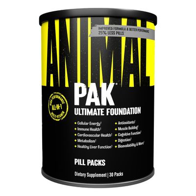 Animal Pak - Convenient Multivitamin for Men & Women Daily All-in-One Vitamin & Supplement Pack - Zinc, Vitamins C, B, D, Amino Acids, and Immune Support - Sports Nutrition Performance - 30 Count