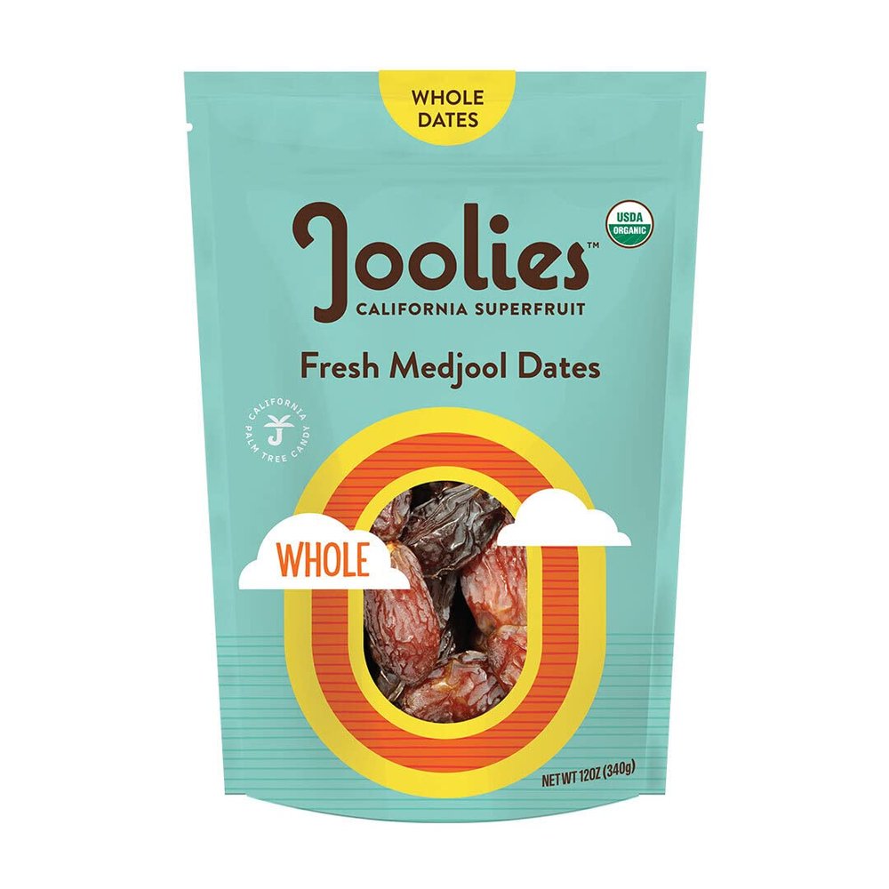 Joolies Organic Whole Medjool Dates | 12 Ounce Pouch | Fresh California Grown Fruit | Vegan, Gluten-Free, Paleo, No Sugar Added | Great Source of Fiber & Antioxidants