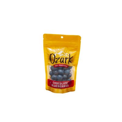 OZARK NUT ROASTERS, Chocolate Coated Blueberries, Chocolate-Flavored Snack Nuts, World-Class Gourmet Candied Peanuts, Resealable Pack (4 oz)