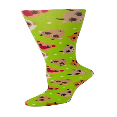 Cutieful Therapeutic Sheer 8-15 mmHg Compression Hosiery - Barnyard Buddies