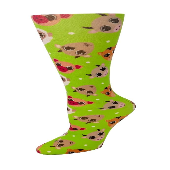 Cutieful Therapeutic Sheer 8-15 mmHg Compression Hosiery - Barnyard Buddies