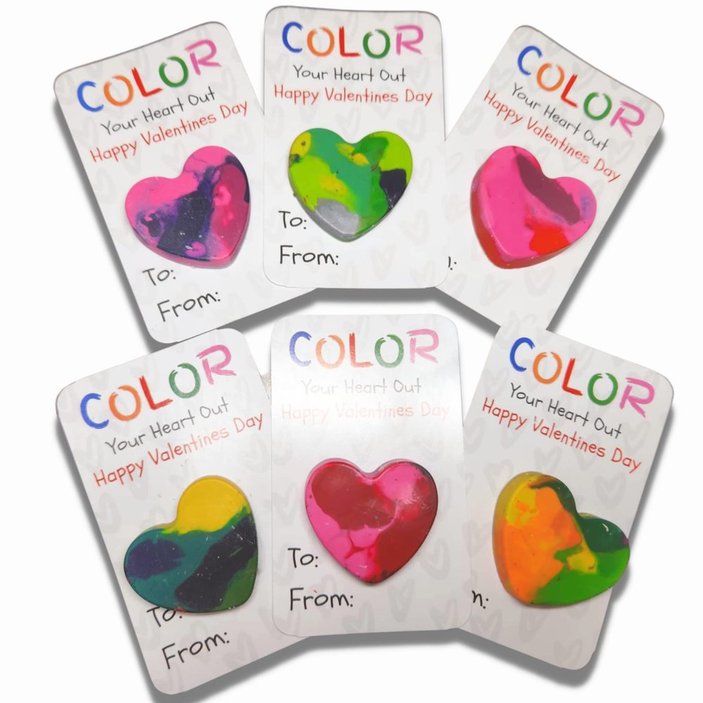 Valentine's Heart Crayon-Valentine's Party Favor-Crayon Favor (All Hearts, 20)