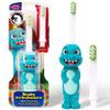 Kids Soft Bristle Dinosaur Toothbrush for Ages 2+, Gentle and Cute Toothbrush for Children with Replaceable Brush Head, Ergonomic Handle Kids Brush for Teeth Care Ideal for Toddlers, Dinosaur Design view 1