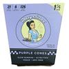 Blazy Susan Rolling Paper Cones Purple 1 1/4 Size (6 per pack) + RSV Scoop Card (Full Box (21 Packs))