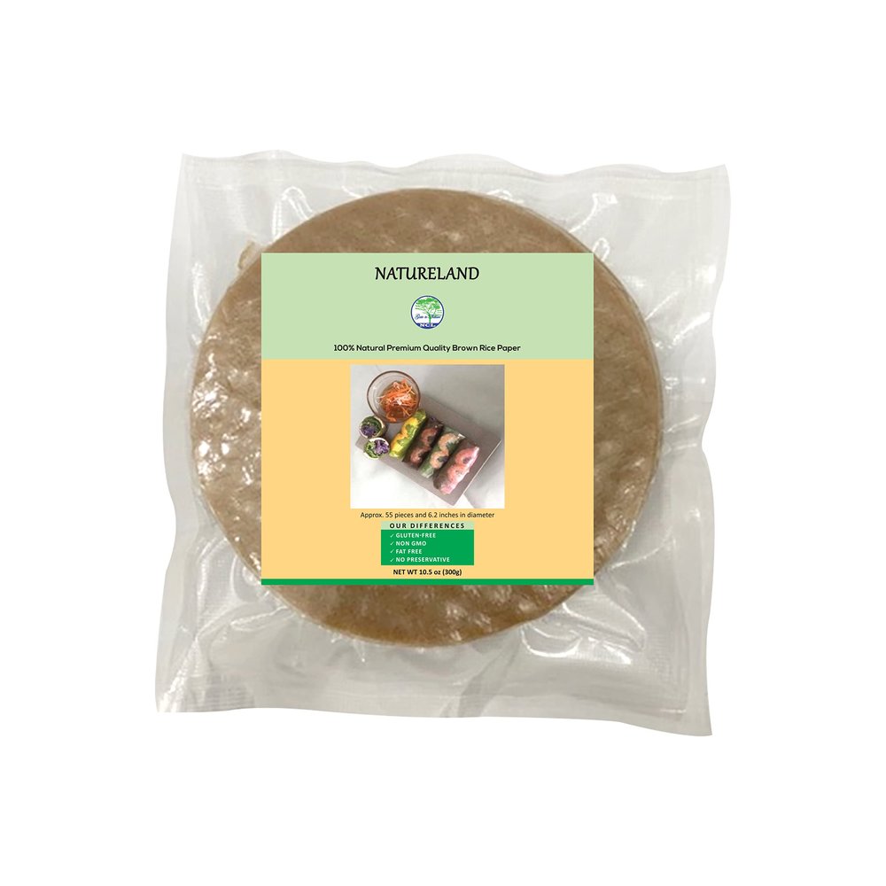 Gat to Nature Brown Rice Paper (Small 6.2 in) Vegan Roll Low Carb Rice Paper For Spring Roll Wrappers Gluten Free Dumpling & Won Ton Wrappers, Favorable to our Tea & Kopi Luwak Coffee products