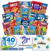 College Birthday Small Snack Box ( 31 Piece Variety Gift Basket Care Package ) Chips, Candy, Peanuts, Popcorn, Cookies, Gummy Snacks, Chocolates and More - My College Crate view 1