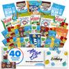 College Birthday Allergy Friendly Snack Box (40 Variety Gluten Free, Dairy Free, Vegan Gift Basket Care Package) Popcorn, Pretzels, Fruit Strips, Fig Bar & More - My College Crate view 1