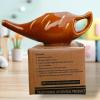 2activelife Yoga Neti Pot for Sinus & Congestion Cleaning| Microwave and Dishwasher Friendly | Leak Proof Durable Ceramic Neti Pot| Nasal Wash Handcrafted Durable Ceramic - Dark Brown view 4