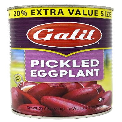 Galil Pickled Eggplant  23 Ounce  Ready to Eat Pickled Eggplant, Kosher Eggplant, Great for Appetizers and Sandwiches Product of Israel