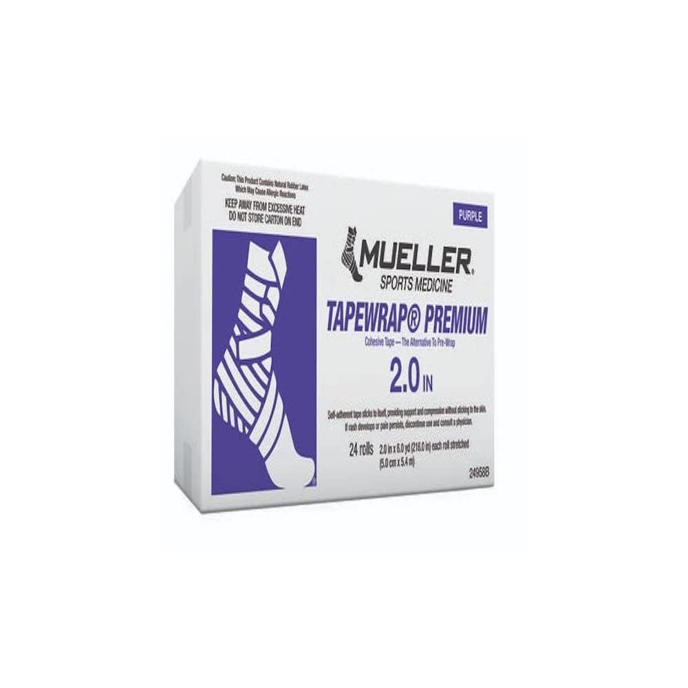 Mueller TapeWrap Premium Purple - 5cm x 5.4m Pack of 24 Rolls