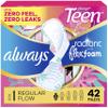 Always Radiant Teen Pads, Size 1, Regular, with Wings, Unscented, 42 Count view 1
