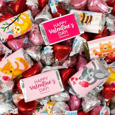 131 Pcs Valentine's Day Candy Chocolate Mix (1.65 lbs, Approx. 131 Pcs) - Party Favors & Goodie Bag Filler