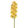 SilksAreForever 30" Hand-Wrapped Cymbidium Orchid Silk Flower Stem -Yellow (Pack of 12) view 1