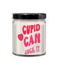 Anti Valentines Day, Anti Valentine, Galentine, Galentines Day, Cupid Can Suck It, Sarcastic 9 oz Vanilla Soy Wax Candle view 1