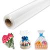 Wrap Junky Premium 3mm Thick Clear Cellophane Wrap Roll | 31.5" x 100ft (Unfolded) Folded to 15.7" | Cellophane Wrap for Gift Baskets | Clear Wrapping Paper for Food, Flower & Craft