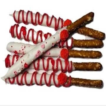 Valentines day sweet gift chocolate covered pretzel 12 Rods