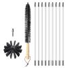 chimney sweep kit Flexible Dryer Vent Cleaning Kit Lint Remover Dryer Vent Brush Cleaning Kit Fireplace Chimney Brushes , 9/18 Rods And Brush Head Use With Or Without A Power Drill ( Color : 9 Rods , view 1