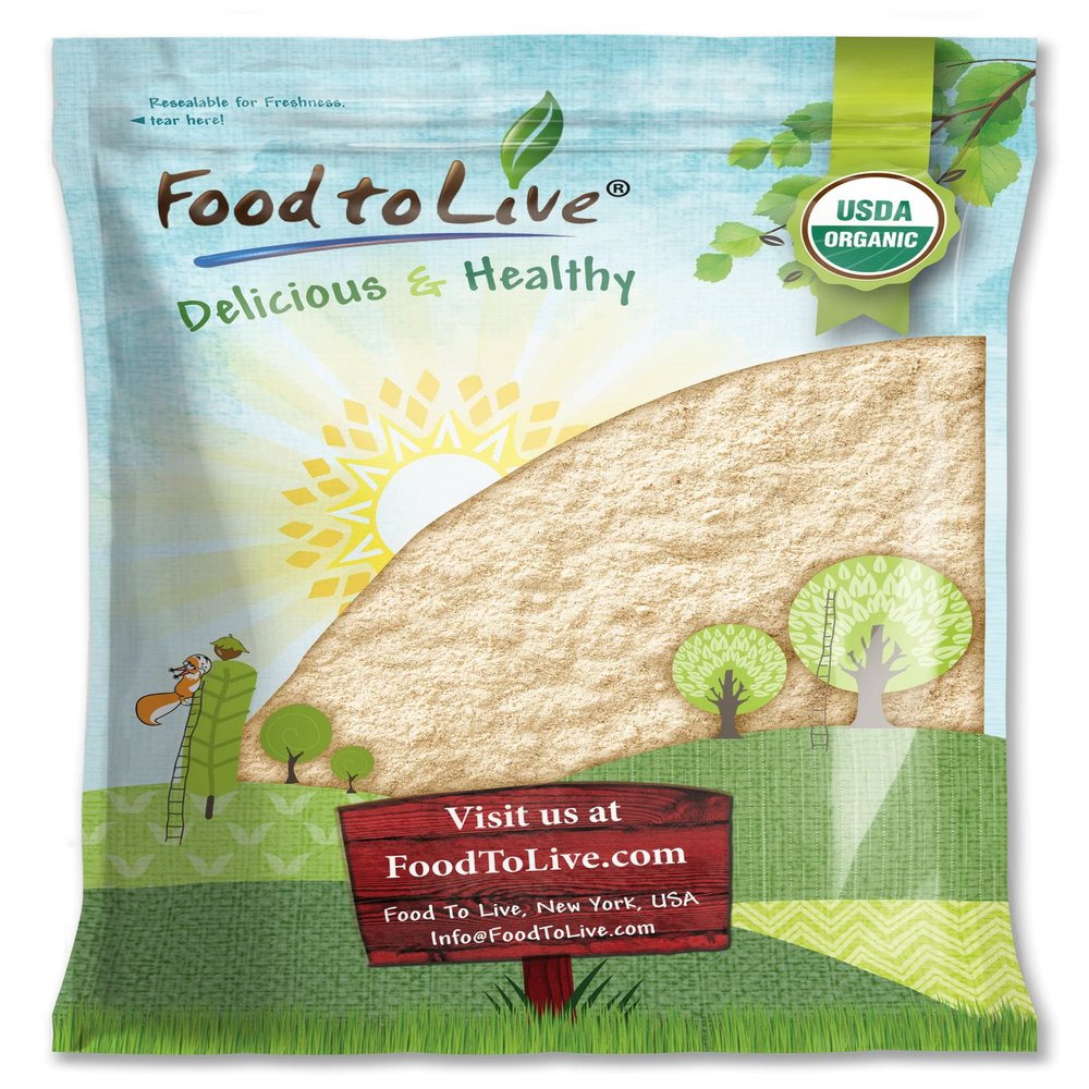 Food to Live - Organic Green Pea Flour, 10 Pounds - Non-GMO, Finely Ground, Pure, Raw, Keto-Friendly, Nutritious Vegan Powder in Bulk. Good Source of Protein and Fiber