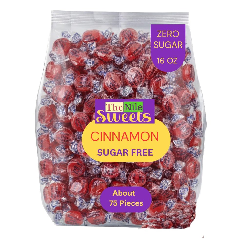 Sugar-Free Cinnamon Hard Candy, Individually Wrapped, 1 Pound Pack classic The Nile Sweets