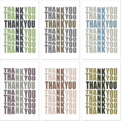 Small World Greetings Cross Thank You Cards 12 Count - Blank Inside with Envelopes - A2 Size (5.5x4.25) - Church Events, Baptisms, Confirmations, First Communion, and More