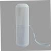 COLLBATH 1pc Travel Tooth Cup Portable Toothbrush Holder for Home Travel Stylish Tooth-brushing Mug in Grey Convenient Storage Container for Toothbrushes Toothpaste and Combs view 4