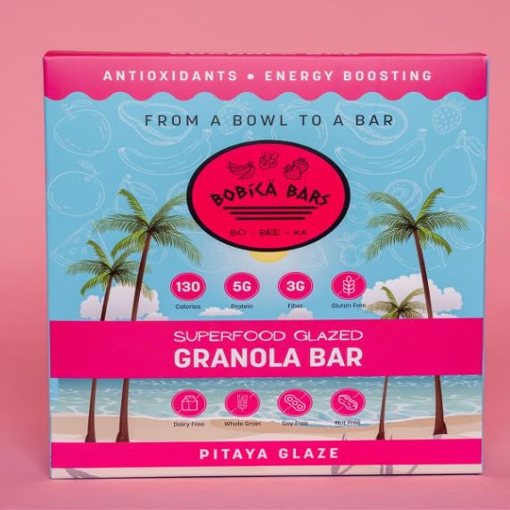 Bobca Bars Superfood Glazed Granola Bars (Pitaya Glaze)