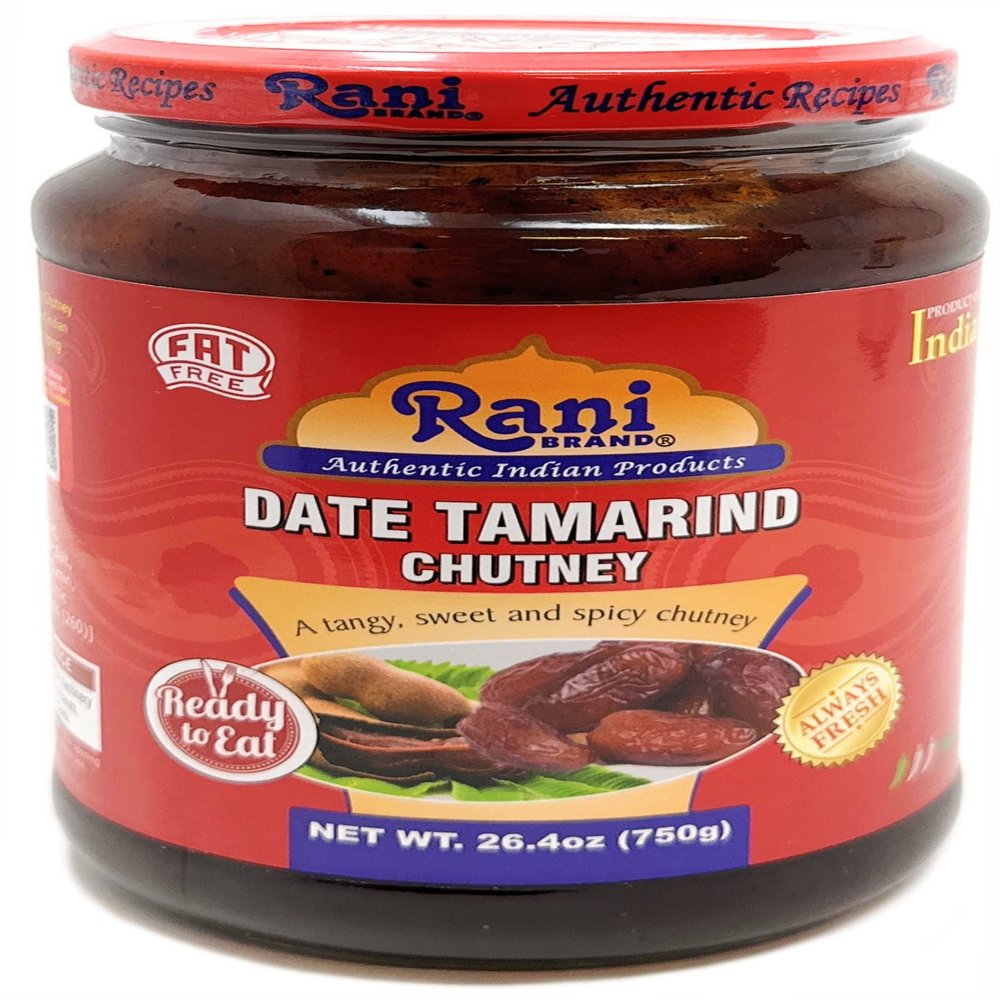 Rani Dates & Tamarind (Imli) Chutney 26.5oz (750g) Glass Jar, Ready to eat, Vegan ~ Gluten Free | NON-GMO | Kosher | No Colors | Indian Origin