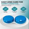 SPORTS WORLD VISION 3pcs OptiCool Contact Lens Cases - Metallic Design Contact Lenses Case Box - Cute Screw Top Contact Solution Holder Same Style Per Order view 2