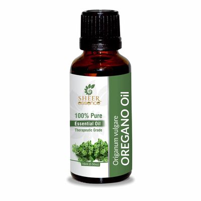 Bulk Essential Oils by Sheer Essence  16 Oz Therapeutic Grade Uncut & Undiluted Oil in Aluminium Bottle - 1 Pound 100% Pure Essential Oil for Aromatherapy, Blends and DIY (Oregano)