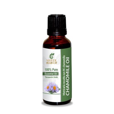 Bulk Essential Oils by Sheer Essence  16 Oz Therapeutic Grade Uncut & Undiluted Oil in Aluminium Bottle - 1 Pound 100% Pure Essential Oil for Aromatherapy, and DIY, (Roman Chamomile Essential Oil)