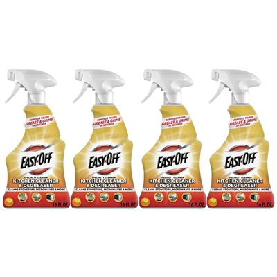 Easy Off Specialty Kitchen Degreaser Cleaner, 16 fl oz Bottle (Pack of 4)