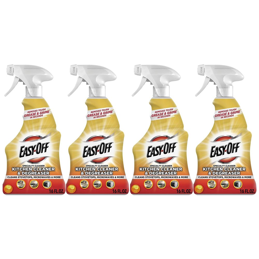 Easy Off Specialty Kitchen Degreaser Cleaner, 16 fl oz Bottle (Pack of 4)