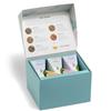Tea Forte Wellbeing 3-Piece Premium Tea Gift Set with Light Blue Cafe Cup with Lid, Tea Tray and 10 Assorted 2 of Each Variety Organic Handcrafted Pyramid Infuser Tea Bags view 4