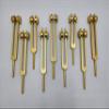 YANTRA Sacred Solfeggio Gold Color Weighted Tuning Forks Set of 9 DNA Repair with Striker and Velvet Bag view 1